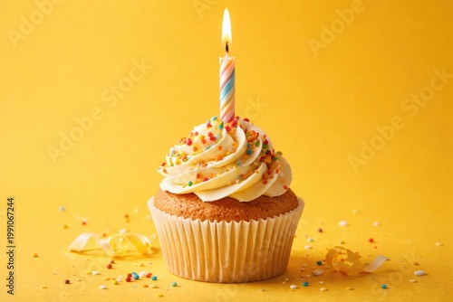 Yummy cupcake decorated wit...