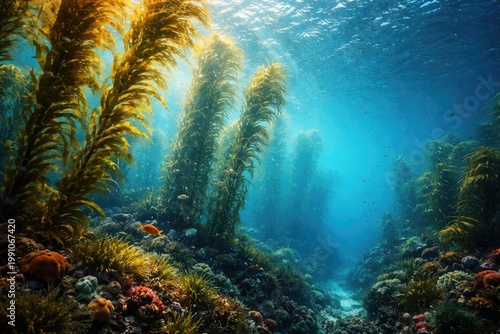 Vibrant underwater scene sh...