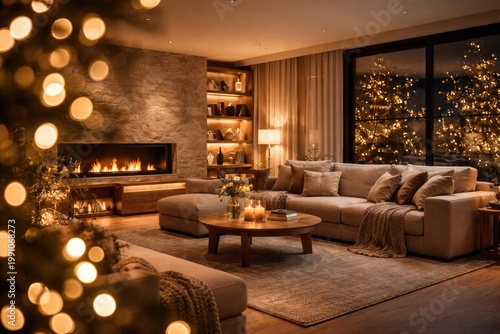 Upscale modern house interi...