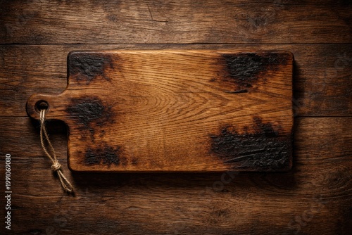 Brown oak cutting board wit...