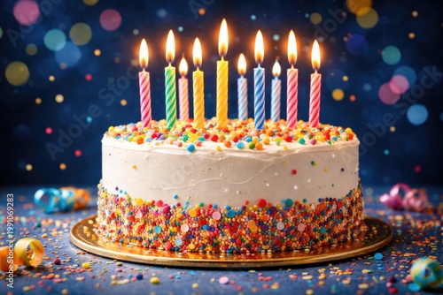 Festive birthday cake toppe...