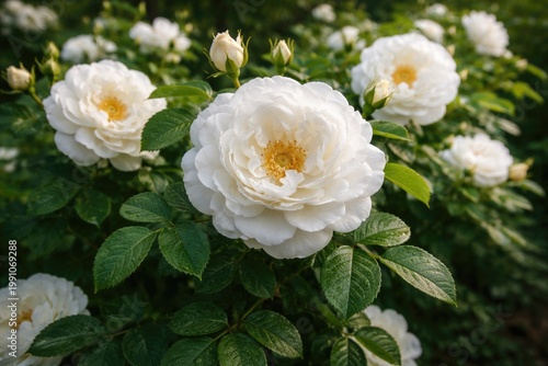 White Rosa Alba Maxima rose...