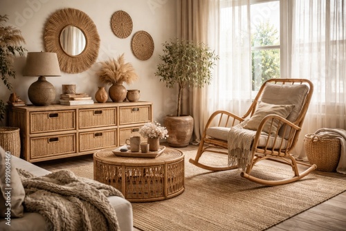 Bohemian style living area ...