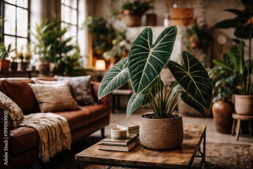 Selective focused Alocasia ...