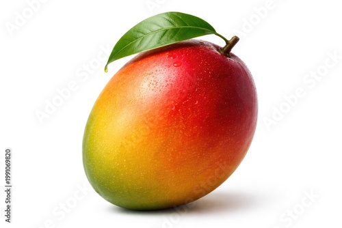 Single ripe mango featuring...