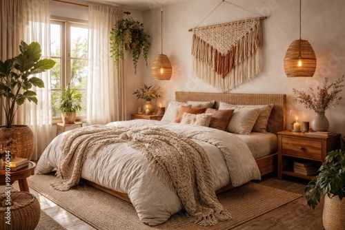 Cozy Scandinavian bedroom i...