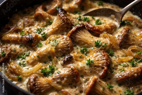 Creamy sauce oyster mushroo...