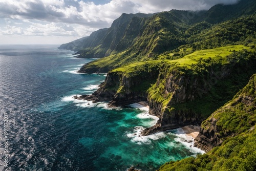 Bright aerial perspective o...