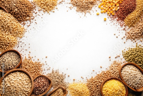 Top view of multiple grain ...