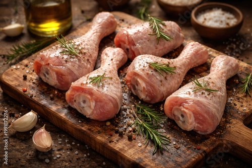 Uncooked chicken drumsticks...