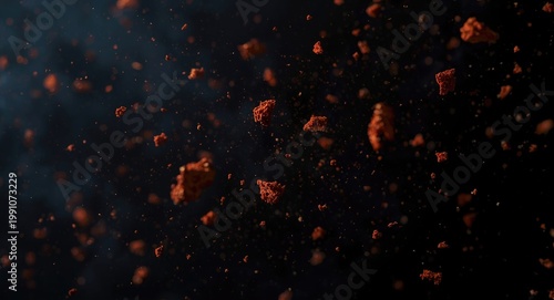 Spiced pizza crumbs airborn...