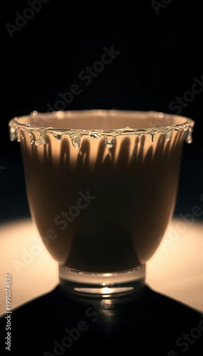 Pin's shadow etches a delicate line across the dew-kissed fringe, defining the gateway to the cup's hidden geometry,  boundary,  ambient