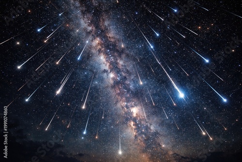 Dazzling star rain phenomen...
