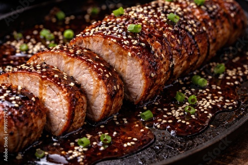 Juicy pork tenderloin coate...