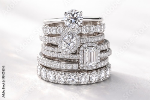 Collection of shiny diamond...