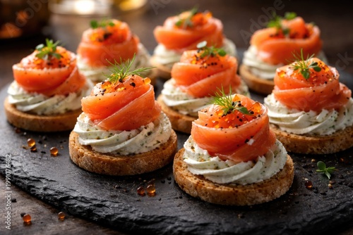 Gourmet bite sized canapes ...