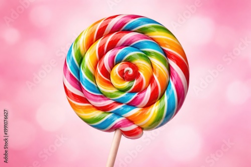 Vibrant swirl lollipop cand...