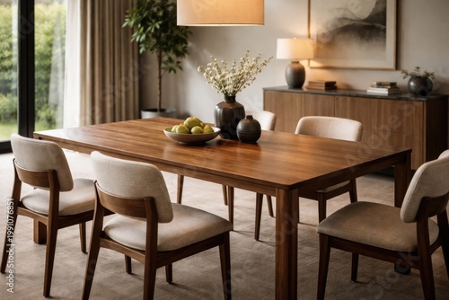Modern wooden dining table ...