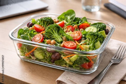 Healthy fresh vegetable sal...