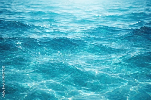 Cool cyan and turquoise wav...