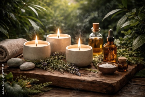 Relaxing spa environment sh...