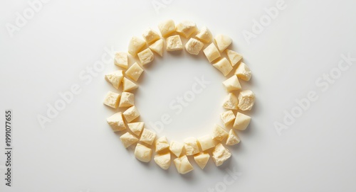 White chocolate chunks arra...