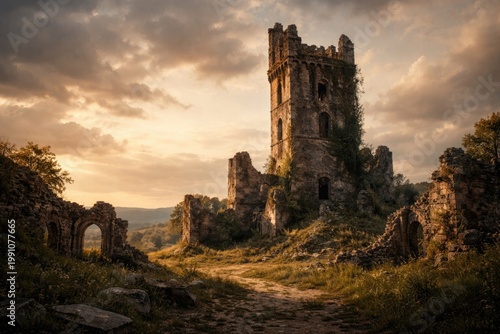 Abandoned dilapidated old t...
