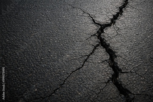 Detailed view of cracked da...