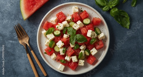 Summer inspired feta cucumb...