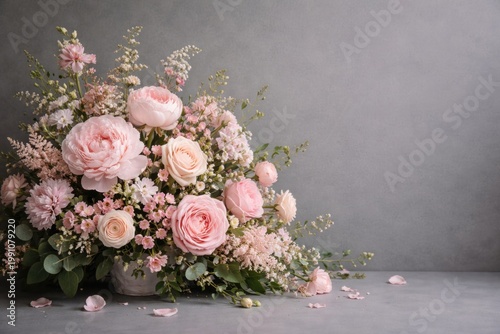fresh pink floral arrangeme...