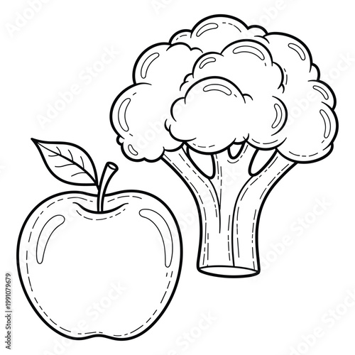 Apple Broccoli Healthy Diet Choices
