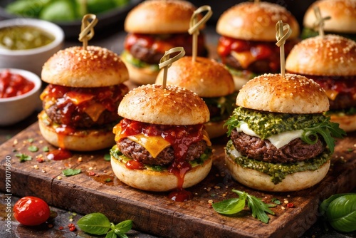 Bite sized hamburger slider...