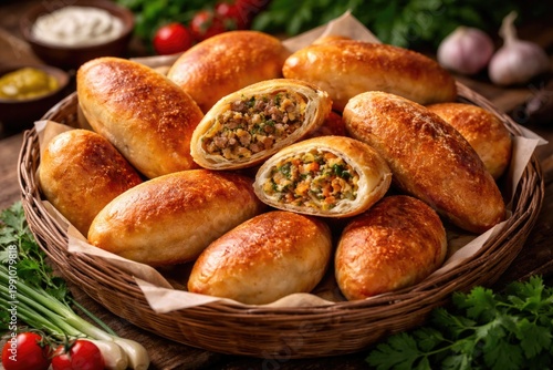 Traditional vegetable and m...