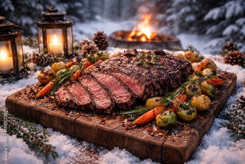 Winter feast with marinated...