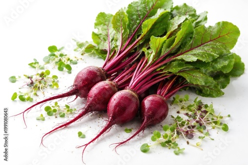 Fresh young beetroot leaves...