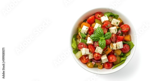 Vibrant Greek salad with fr...