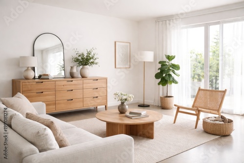 Bright living room interior...