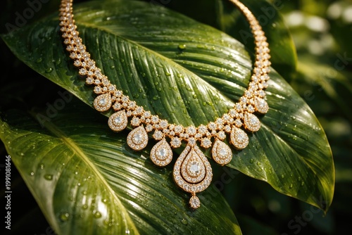Shiny gold necklace capture...