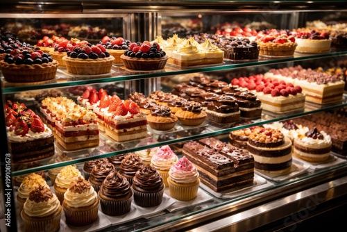 Selection of delicious dess...