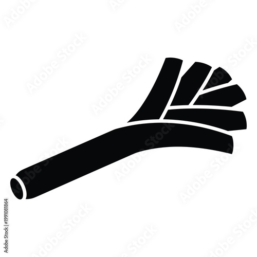 Leek Vegetable Silhouette Fresh Food Ingredient