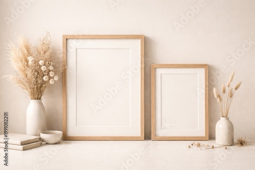 Minimalist beige background...