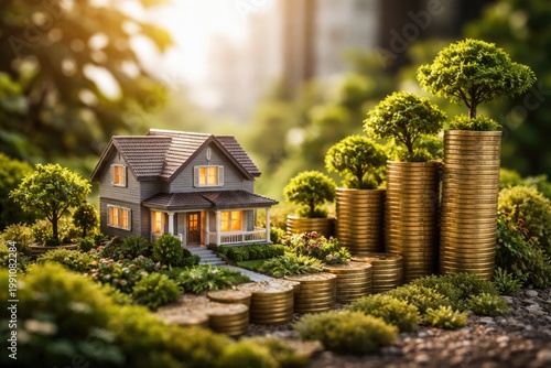 Miniature house model with ...