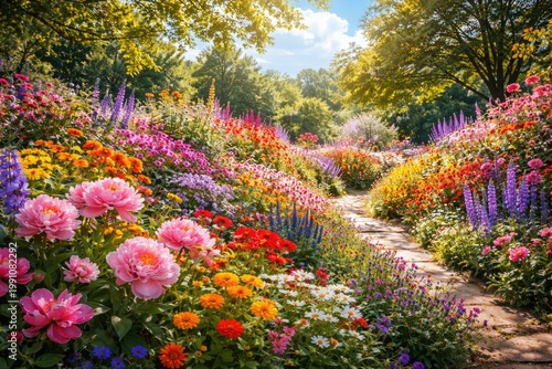 vibrant floral garden burst...