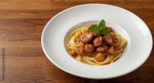 Macaroni plate featuring a ...
