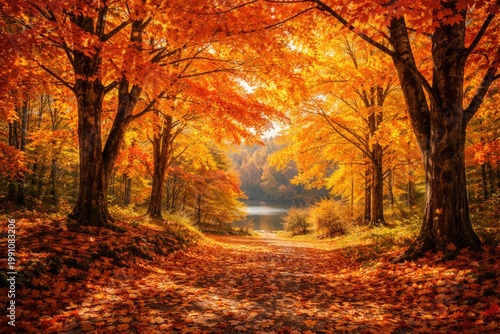Scenic autumn landscape fea...