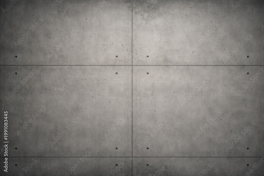 Fototapeta premium Wide grey concrete panel backdrop featuring dark speckles with gentle shadowing for versatile design applications