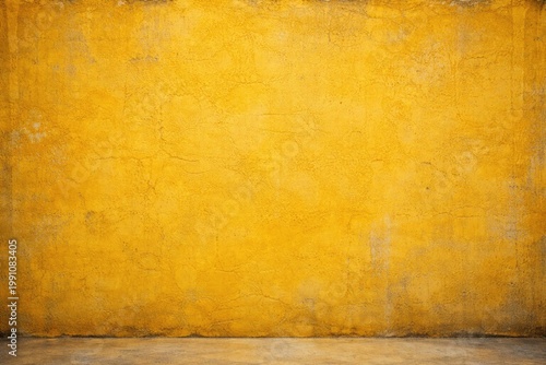 Bright yellow cement surfac...