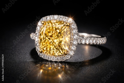 Elegant yellow diamond ring...