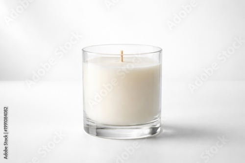 Elegant white candle presen...