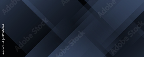 Modern black dark blue white abstract background. Minimal. Color gradient. Web banner. Geometric shape. 3d effect. Lines stripes triangles. Design. Futuristic. Metal metallic effect. Luxury. Premium.